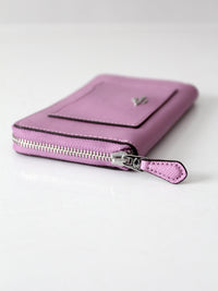 Coach violet orchid leather zip wallet