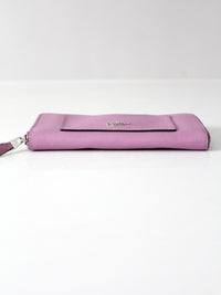 Coach violet orchid leather zip wallet