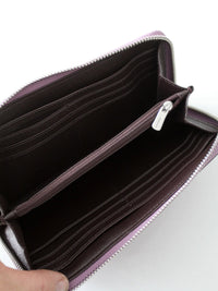 Coach violet orchid leather zip wallet
