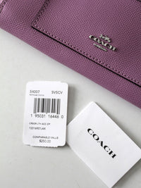 Coach violet orchid leather zip wallet