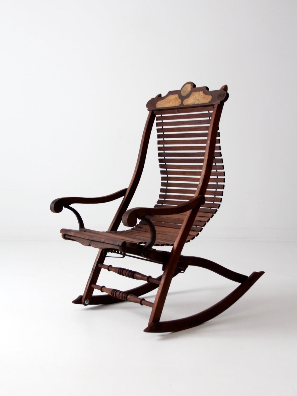 antique Victorian Eastlake adjustable rocking chair