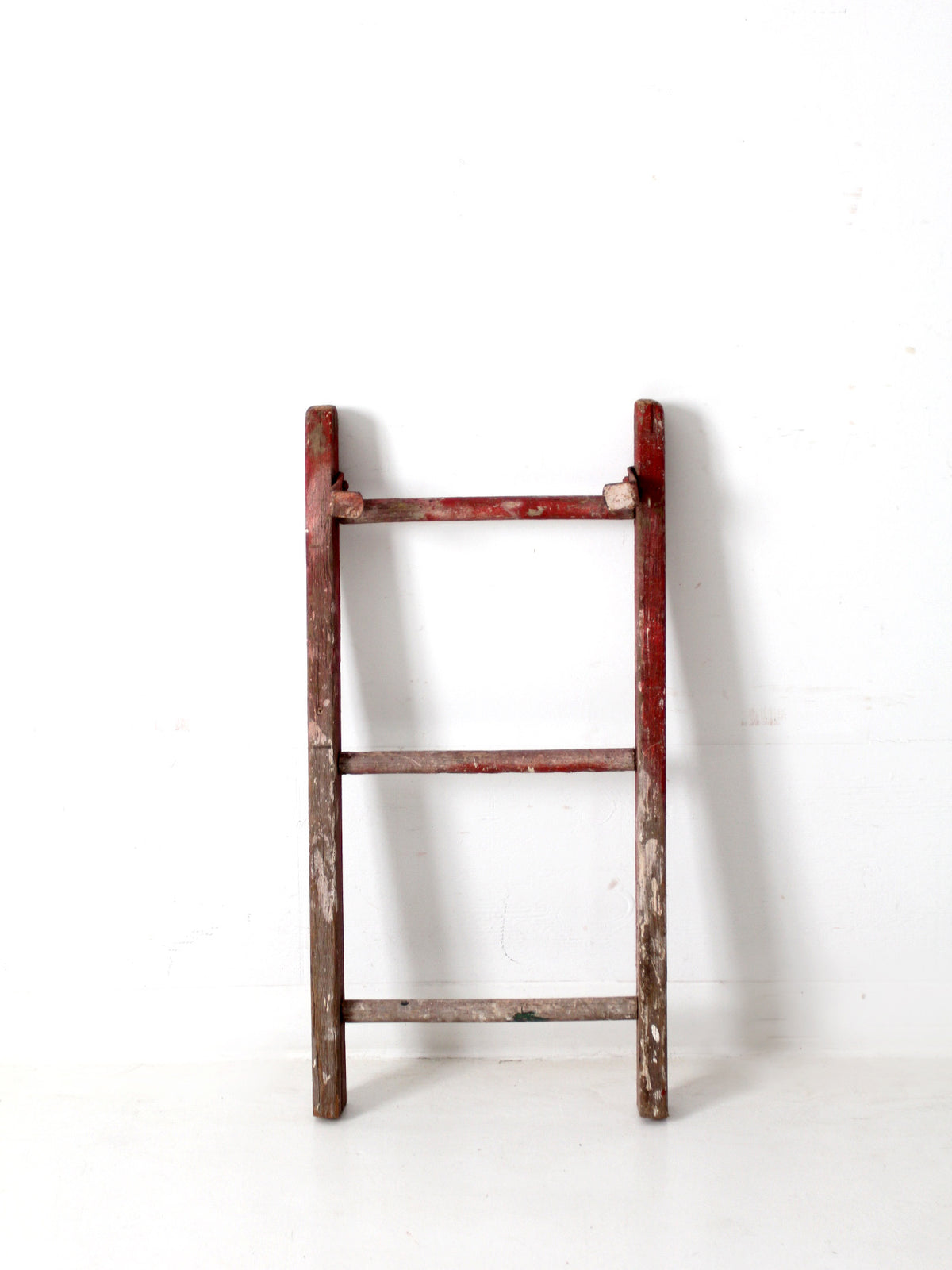 vintage 3 rung red picking ladder
