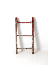 vintage 3 rung red picking ladder