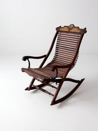 antique Victorian Eastlake adjustable rocking chair