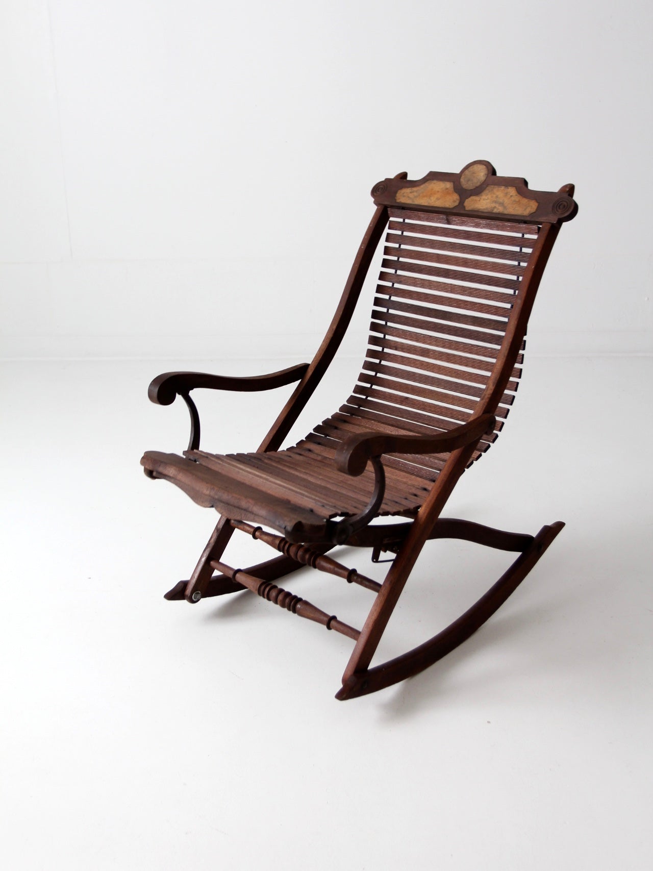antique Victorian Eastlake adjustable rocking chair
