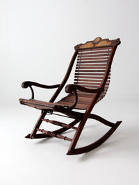 antique Victorian Eastlake adjustable rocking chair
