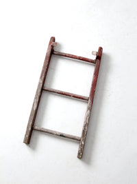 vintage 3 rung red picking ladder