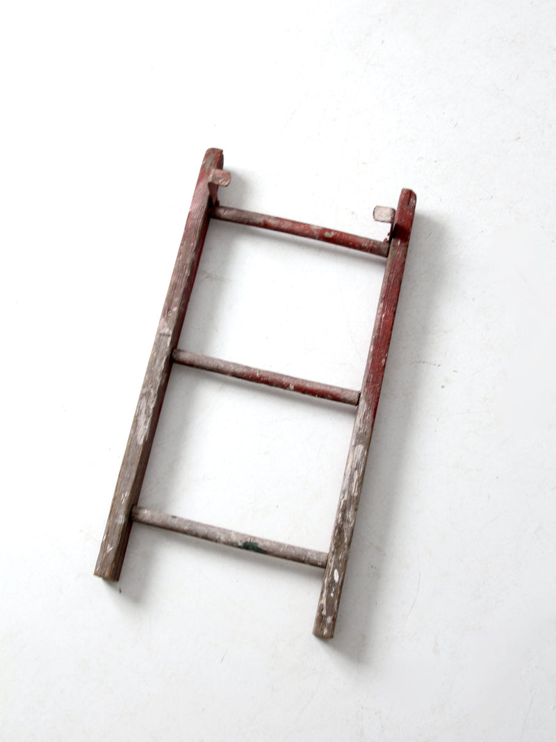 vintage 3 rung red picking ladder