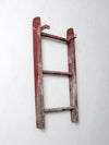 vintage 3 rung red picking ladder