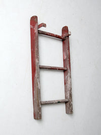 vintage 3 rung red picking ladder