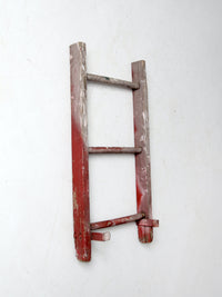 vintage 3 rung red picking ladder