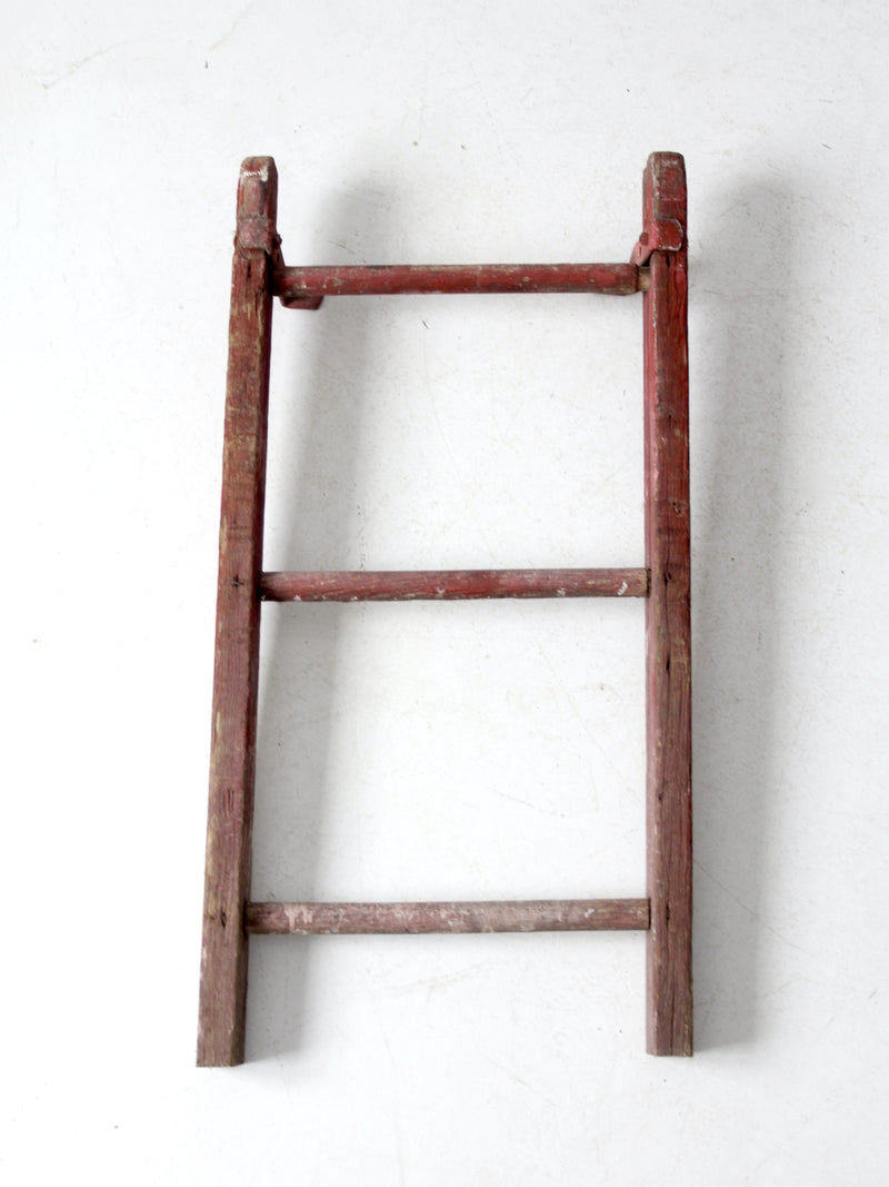 vintage 3 rung red picking ladder