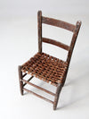 antique spilt weave chair