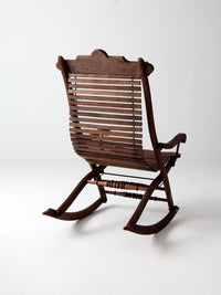 antique Victorian Eastlake adjustable rocking chair