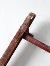 vintage 3 rung red picking ladder