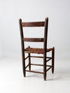 antique spilt weave chair