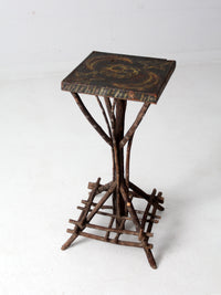 antique Adriondack folk art twig table