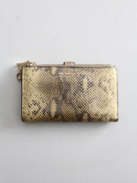Michael Kors python embossed leather wallet