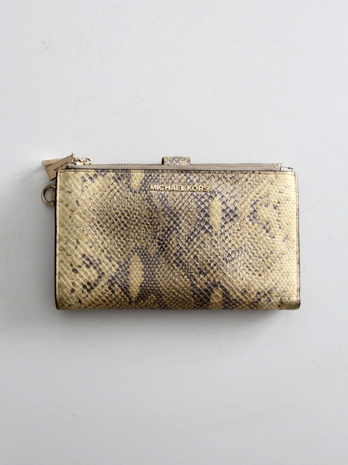 Michael Kors python embossed leather wallet