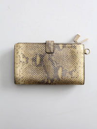 Michael Kors python embossed leather wallet