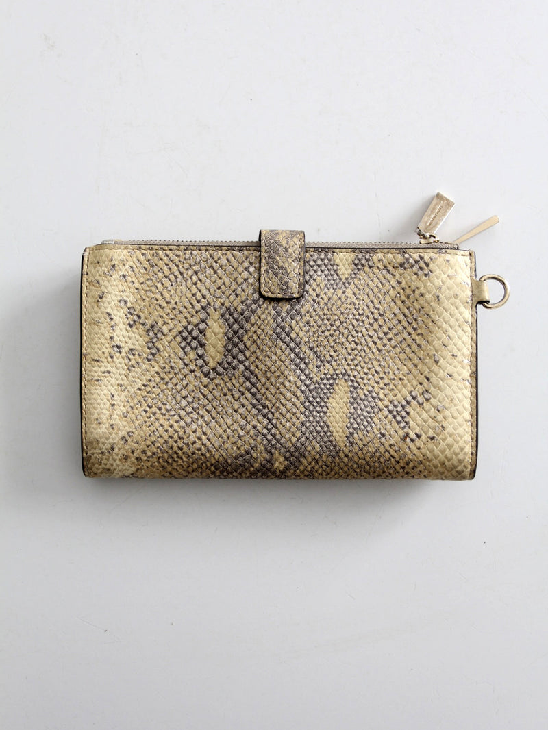 Michael Kors python embossed leather wallet