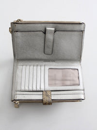 Michael Kors python embossed leather wallet