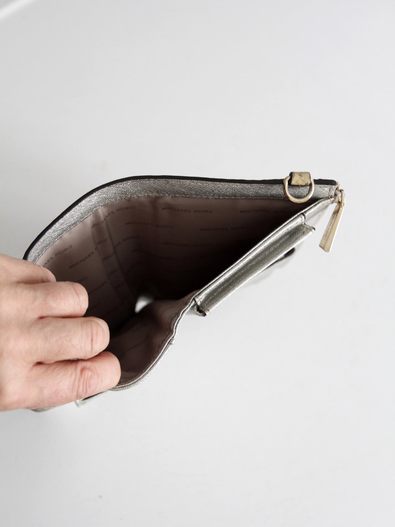 Michael Kors python embossed leather wallet