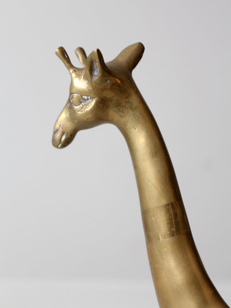 mid century brass giraffe