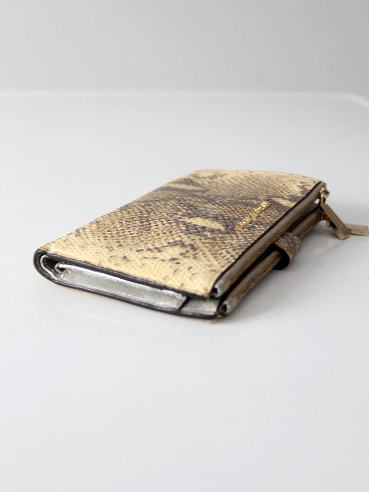 Michael Kors python embossed leather wallet