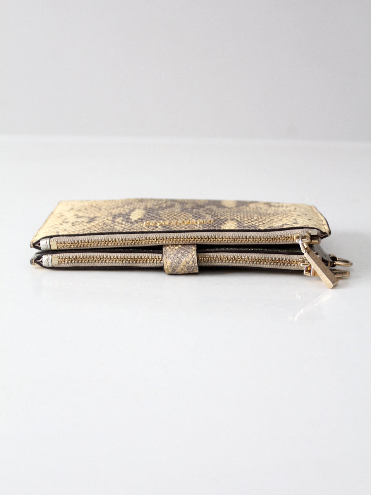 Michael Kors python embossed leather wallet