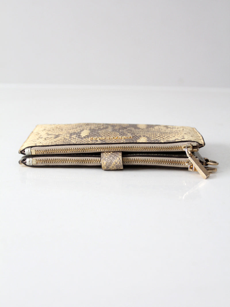 Michael Kors python embossed leather wallet