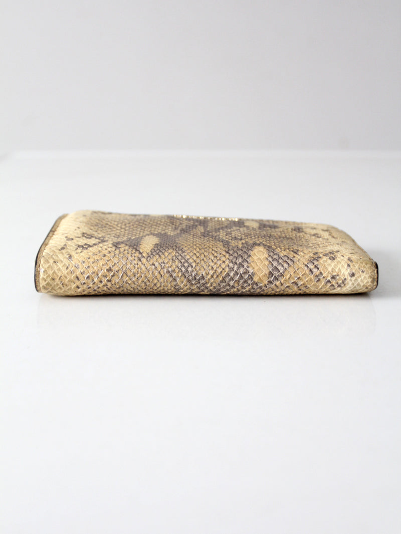Michael Kors python embossed leather wallet