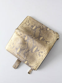 Michael Kors python embossed leather wallet