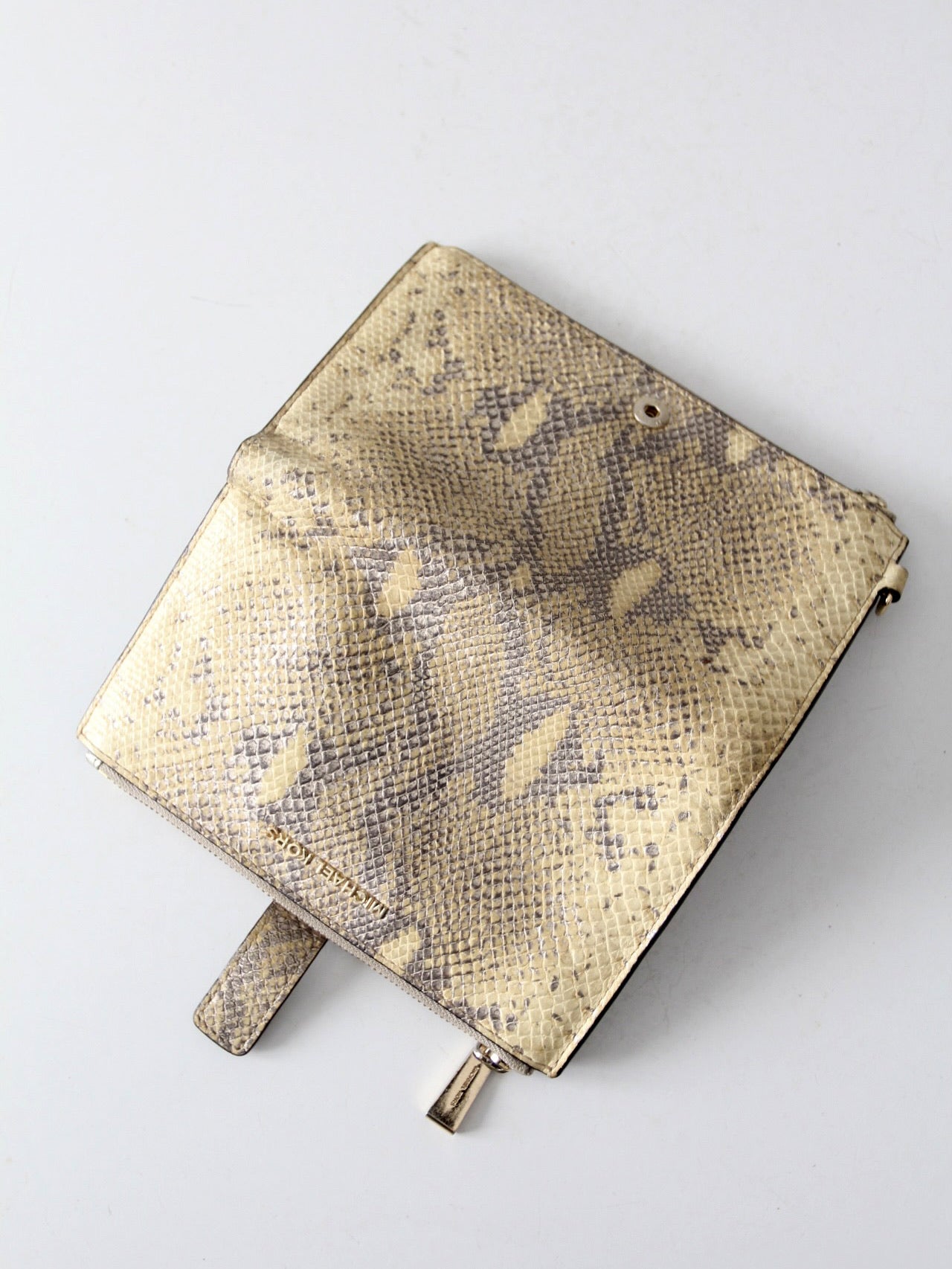Michael Kors python embossed leather wallet