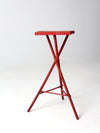 antique red folk art table