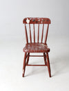 antique primitive plank seat chair