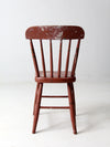 antique primitive plank seat chair