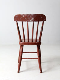 antique primitive plank seat chair