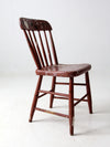 antique primitive plank seat chair