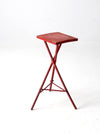 antique red folk art table