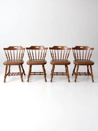 set of 6 mid-century Dinaire wooden dining chairs