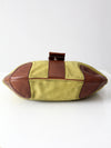 vintage Michael Kors olive suede and brown leather buckle hobo bag