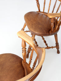 set of 6 mid-century Dinaire wooden dining chairs