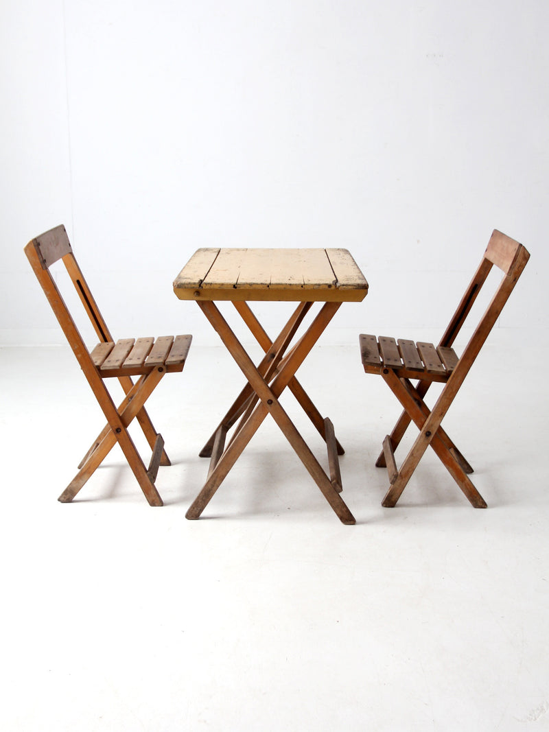 vintage Van Stokkum folding table and chairs set