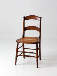 antique Victorian cottage cane seat chair