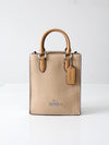 Coach pebble leather mini tote bag