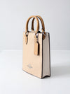 Coach pebble leather mini tote bag