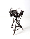 antique Adirondack twig planter