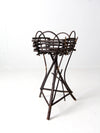 antique Adirondack twig planter