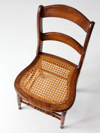 antique Victorian cottage cane seat chair